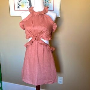 Riff Raff ruffled romance dress - salmon (M)